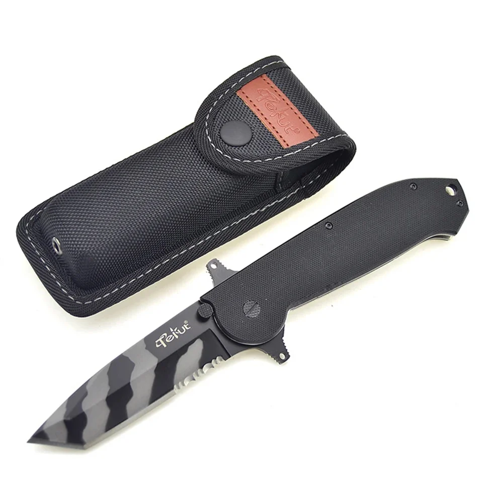 

Tekut Folding Tactical Knife 7Cr17MoV Blade Survival EDC Tool Outdoor Camping Hunting Knives Pocket Knife