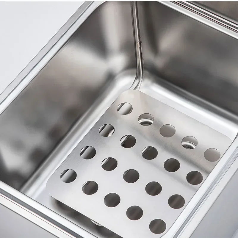 6L/81 Electric Fryer Single Cylinder Single Sieve Deep Fryer Chips Fry Fryer Snack Machine Street Vendor Stall 5