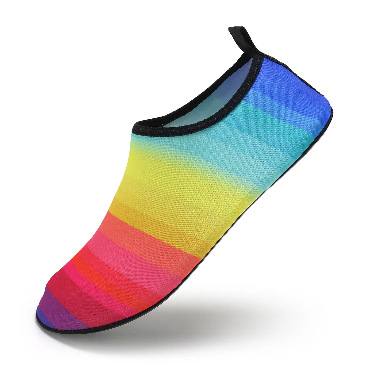 Aqua Shoes Design Striped Colorful Thin Sole Quick Drying Lightweight Barefoot Slippers Water Footwear Size34-49