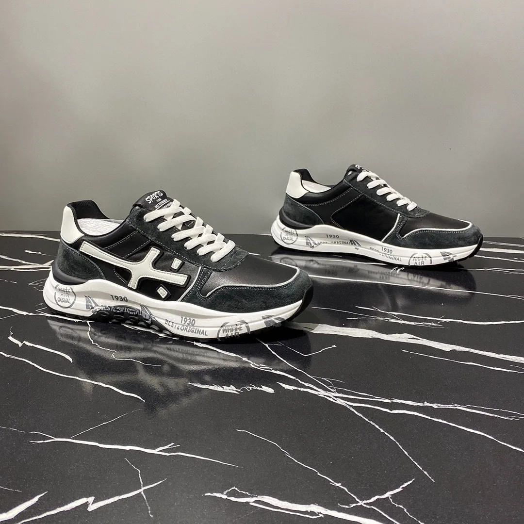 PREMIATA New First Cowhide Youth Casual Sneakers Fashion Color Block Men's Shoes for men sneakers 6