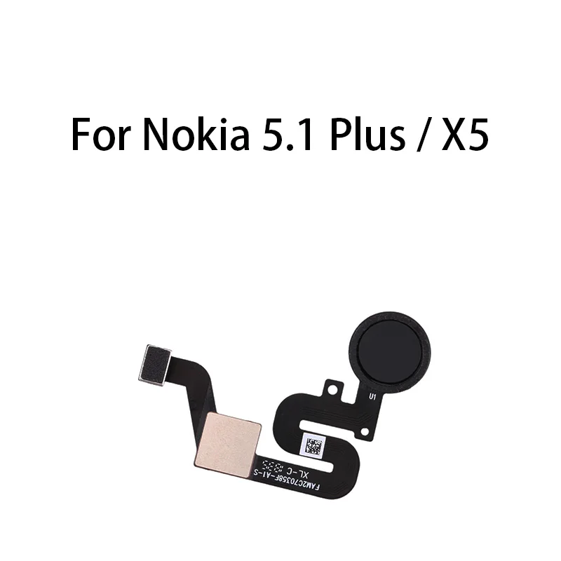 

Кнопка "домой" датчик отпечатков пальцев гибкий кабель для Nokia 5,1 Plus / X5