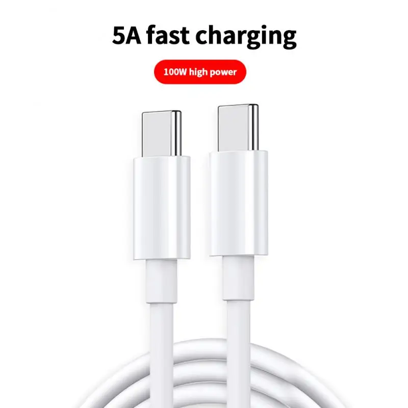 고속 충전 코드 USB C타입 케이블, S20 맥북 아이패드용 휴대용 데이터 케이블, 100W, 5a