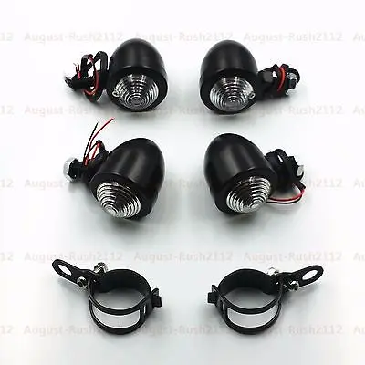 

Bullet TURN SIGNALS Fork Clamps for Harley Honda Kawasaki Suzuki Yamaha Cruiser
