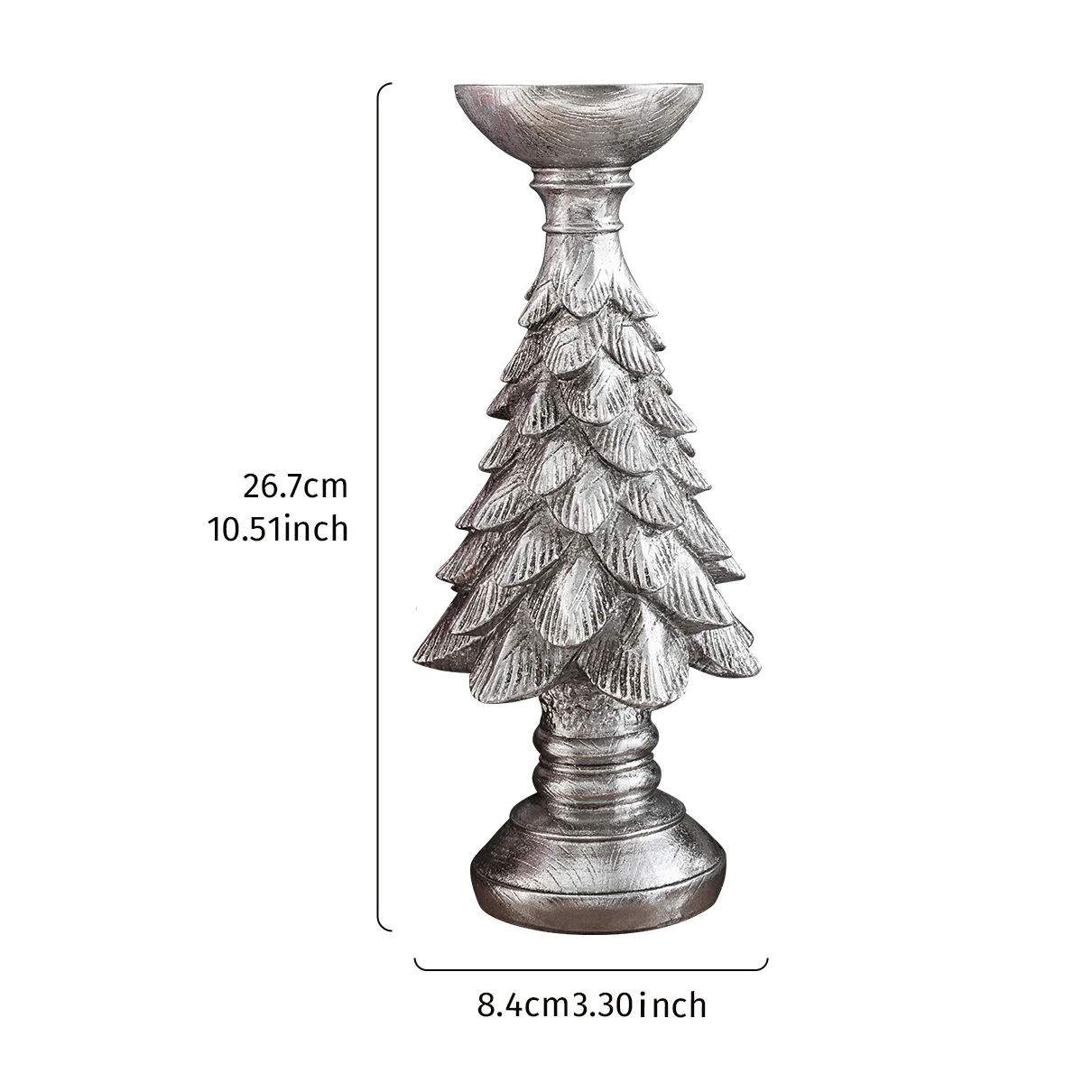 1PC, resin material Christmas home decoration for Christmas tree candlestick decoration