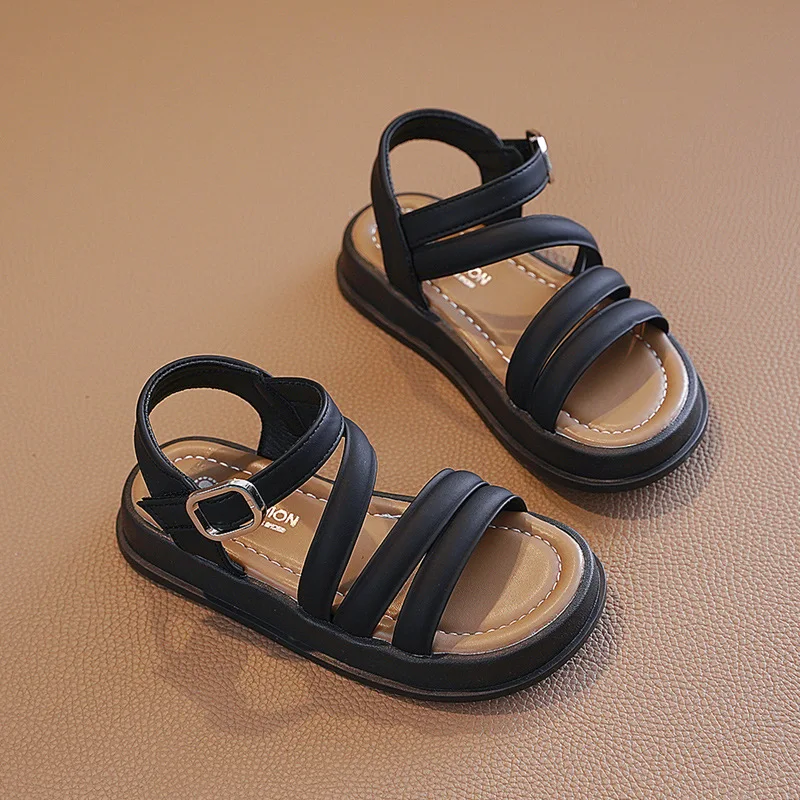 Girls Shoes New Summer Children Roman Sandals Soft Sole