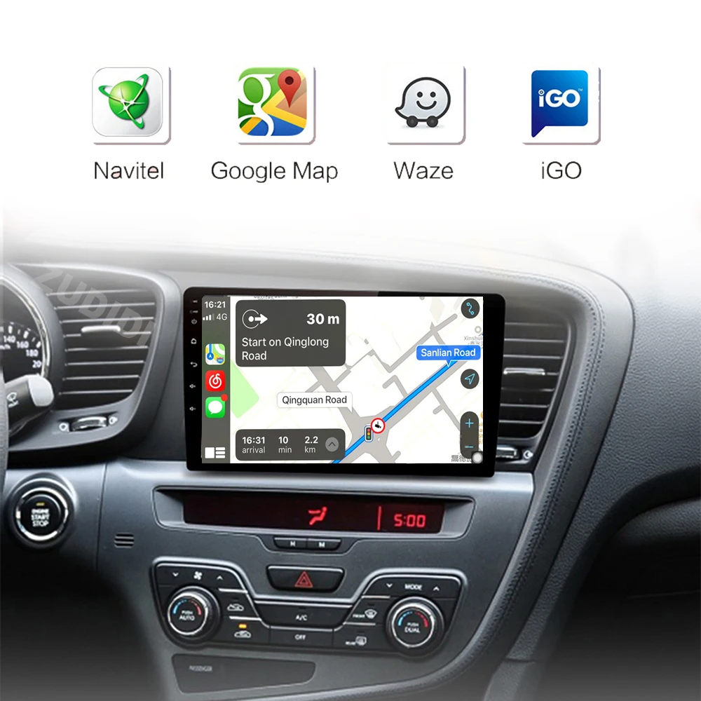 Android 16 Radio del coche 4G + WIFI Carplay para KIA Optima K5 2013-2015 GPS Navi reproductor Multimedia estéreo QLED Carplay HU 2din DVD 4