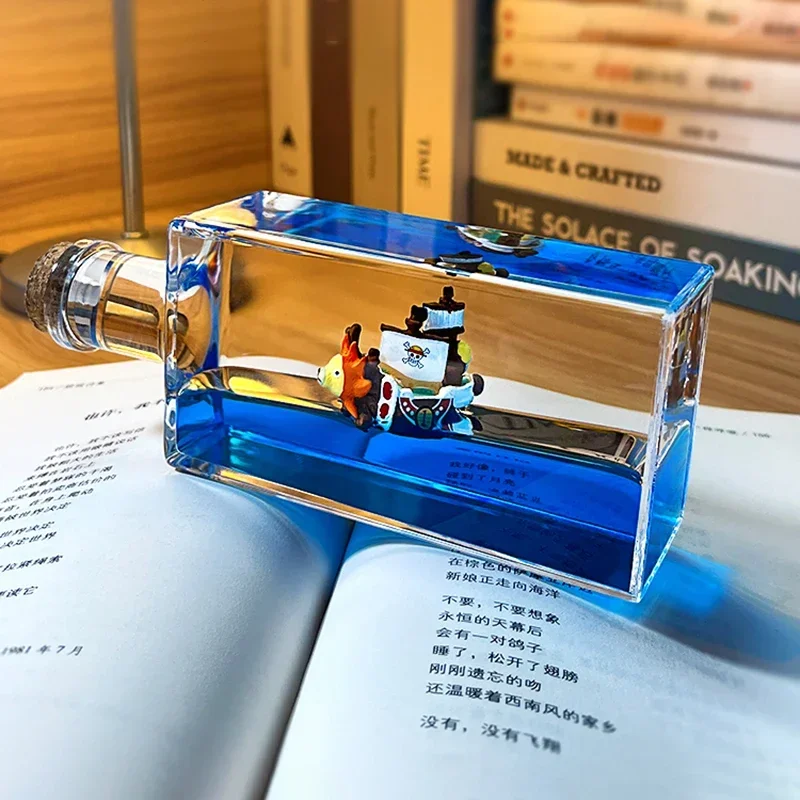 

3D корабль жидкость Дрифт бутылка один кусок тысяча Солнечный корабль идет счастливая лодка настольное украшение модные игрушки декоративная подарочная коробка подарок
