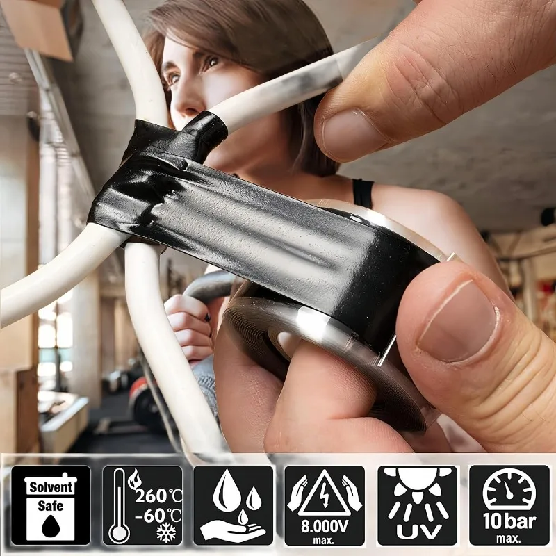 Enhanced Waterproof Self-Fusing Silicone Repair and Insulation Tape