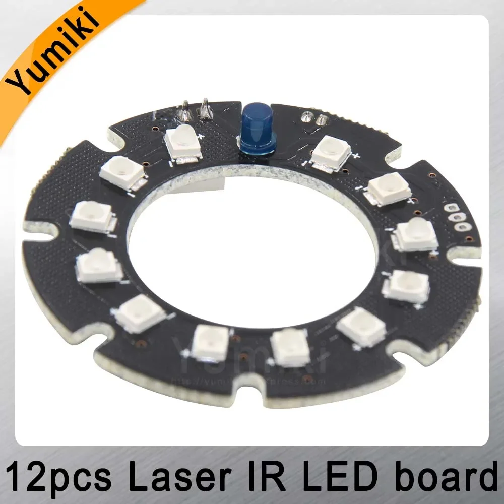 Ip camera surveillance camera accessories infrared led board Yuniki infrared 12*Laser IR LED board for MTV Lens CCTV IP cameras night vision (Diameter: 45mm)