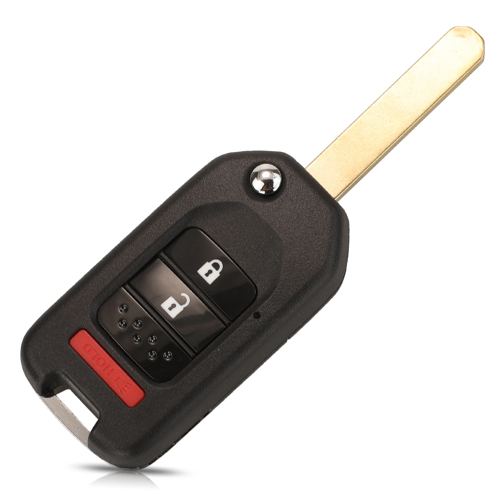 Jingyuqin 2/3/4 BTN 혼다 어코드 CR-V FIT XRV VEZEL CITY JAZZ CIVIC HRV FRV 원격 키 케이스 Fob 용 원격 키 쉘 수정