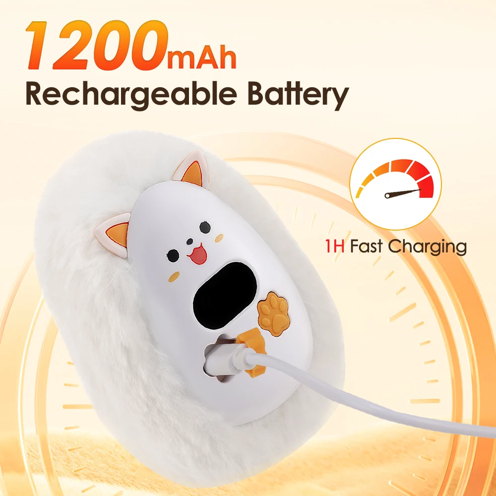 3 Temp Adjustable Electric Plush Hand Warmer Portable Fast Heating Pocket Heater Winter Gift for Men And Women