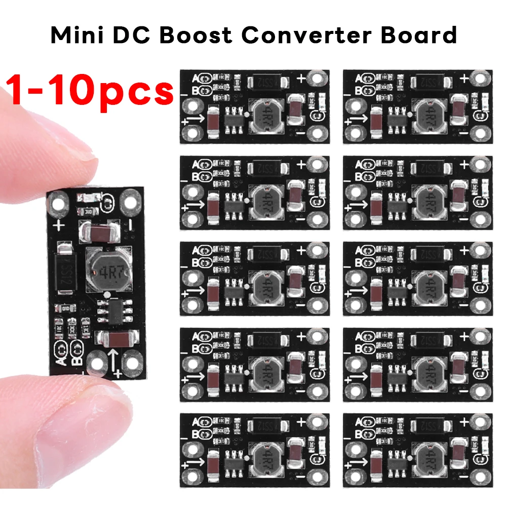 3.7V  12V 미니 DC 부스트 컨버터 보드 출력 5V/8V/9V/12V PCB 보드 리튬 배터리 부스트 전압 부스트 모듈 스텝 업 보드