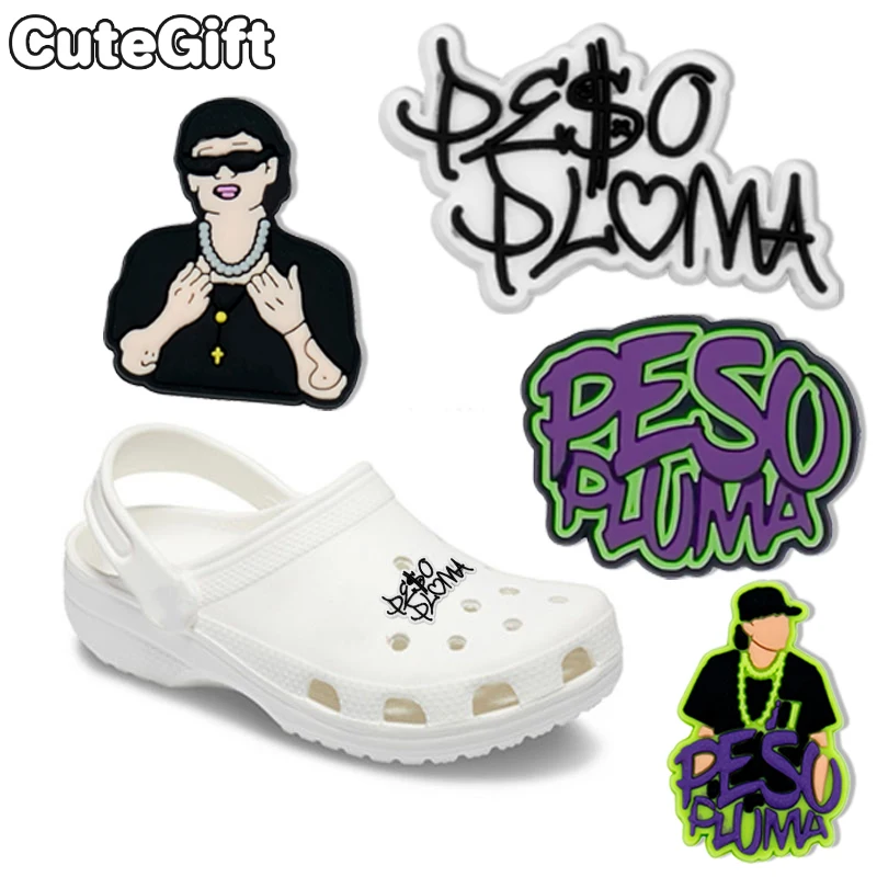 1pcs Peso Pluma Croc Charms Designer for Classic Clog Mexico Singer