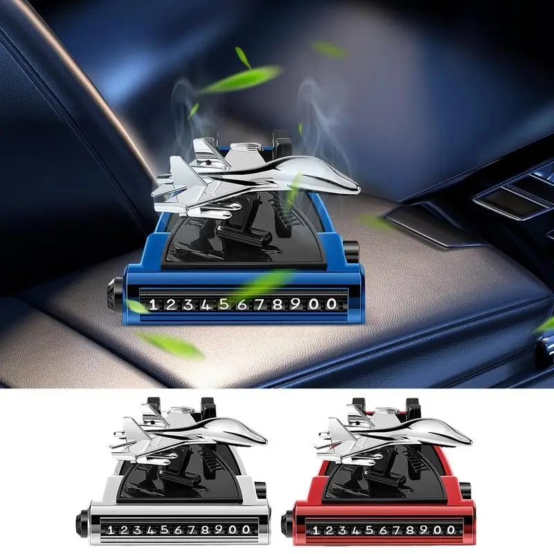 

Car Airplane Freshener 4 In 1 Phone Holder Car Perfume Diffuser Multifunction Parking Number Plate Car Air Freshener For Vehicle
