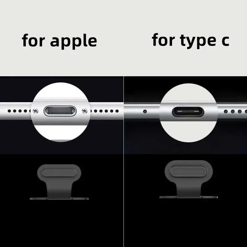 Silicone USB Type-C Port Protector Caps - Anti-Dust and Anti-Lost Design