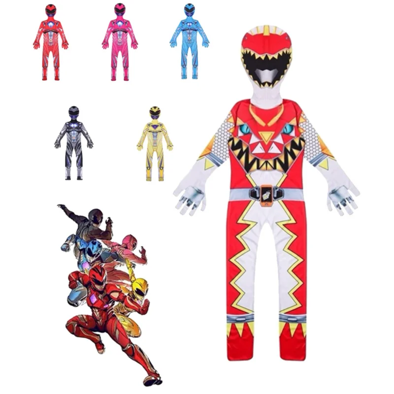 Ragazzi Costume Di Halloween Per Bambini Power Mecha Five Beast Super Action Figures Rangers Battle Neuro Mystic Force Tuta Cosplay
