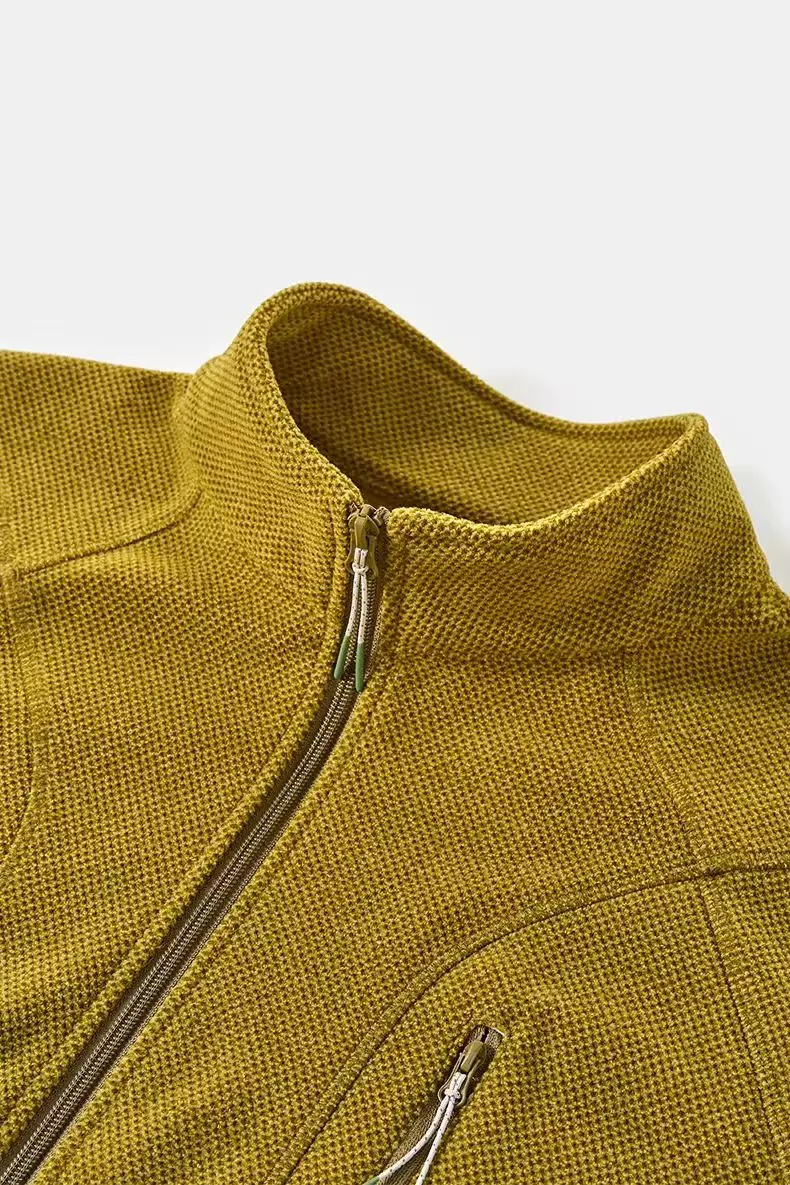 Sianlanhiam 25aw Honeycomb thermal zip-up sweatshirt minimalist urban outdoor gorpcore