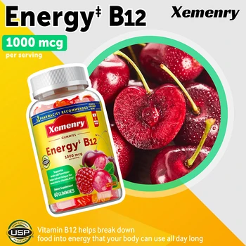 Vitamin B12 Gummies - Nervous System, Metabolism, Immune and Energy Support, Mental, Brain, Mood, Heart Health 3