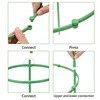 12 Set Plant Support Pile Half Round Climbing Vines Stake Bonsai Fixing Rod Garden Plant Stake Holder Flower Ring Support Rack 5