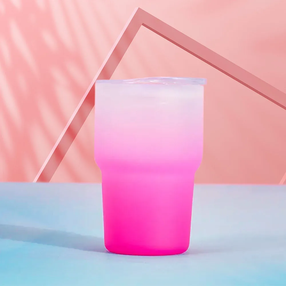 Gradient Colorful Mini Shot Glass Tumbler Sublimation 3oz Wine Tumblers Cup Colored Glass Mugs drinkware Personal Customization