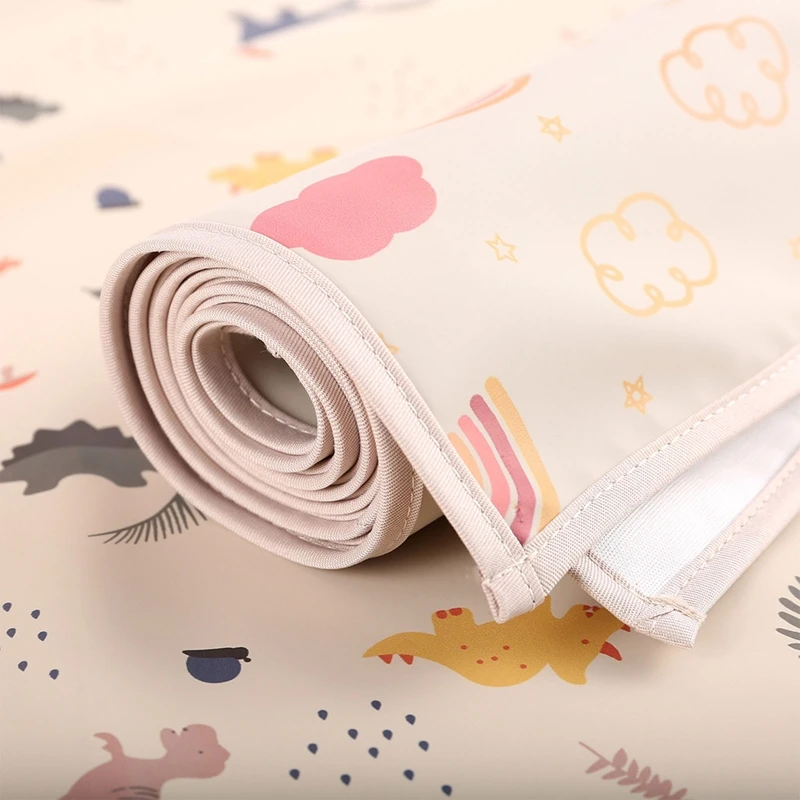 Portable Baby Changing Pad Waterproof Reusable Diaper Pad Cover Changing Mat Crib Mattress Sheet Infants Floor Play Cushion Mat