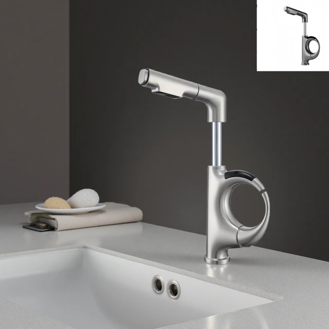 ก๊อกน้ำห้องน้ำแบบแปรงขัดเงา ดีไซน์สร้างสรรค์แบบดึงออกได้ พร้อมแขนหุ่นยนต์อัจฉริยะ จอแสดงผลดิจิตอล ก๊อกน้ำแบบยืดหดได้ น้ำร้อนน้ำเย็น รุ่น G3/8G2/1 1 ก๊อกน้ำห้องน้ำแบบแปรงขัดเงา ดีไซน์สร้างสรรค์แบบดึงออกได้ พร้อมแขนหุ่นยนต์อัจฉริยะ จอแสดงผลดิจิตอล ก๊อกน้ำแบบยืดหดได้ น้ำร้อนน้ำเย็น รุ่น G3/8G2/1 1