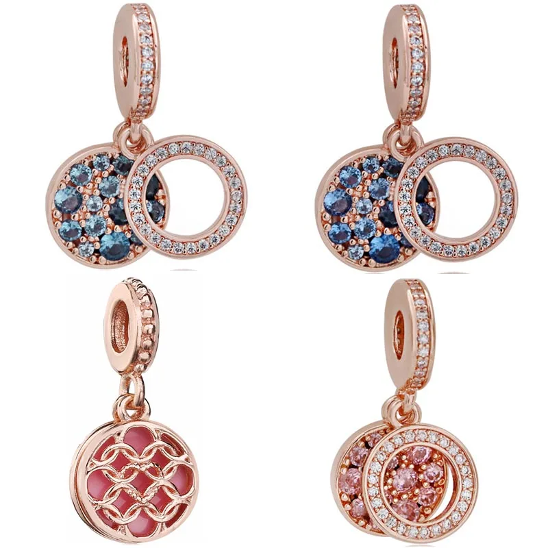 

Оригинальный розовый узор с любовным сердцем, Сверкающий Розовый диск, подвеска, ювелирное изделие «сделай сам», подходит для женского браслета