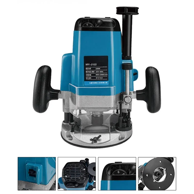 Electric Wood Router Trimmer Wood Milling Carpentry Router Engraving Slotting Trimming Machine Hand Carving