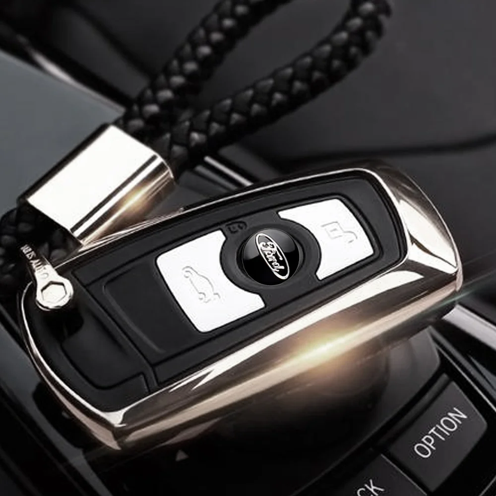10/20Pcs 14mm 자동차 키 엠 블 럼 스티커 Ford Fiesta Focus 2 Mondeo Mustang Ranger Kuga ST Transit 용 자동 제어 키 로고 데칼