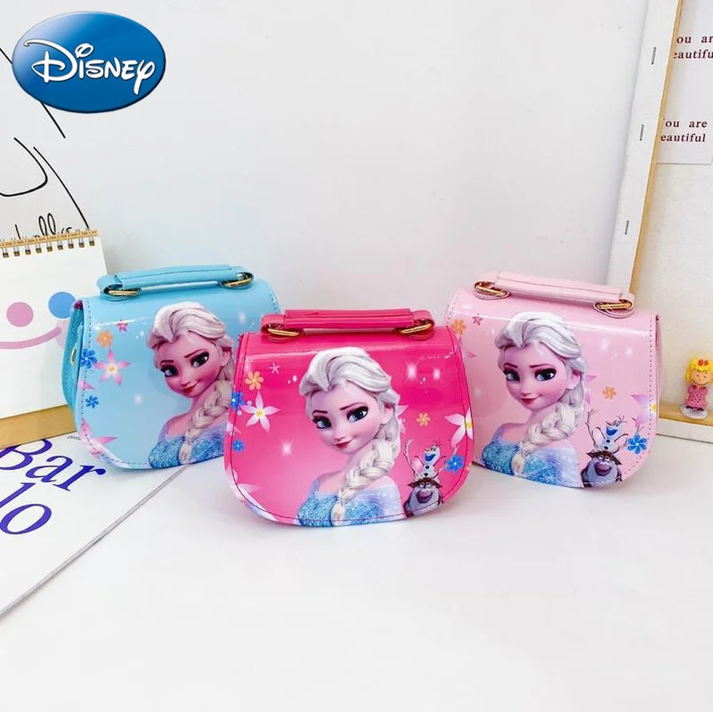 

Disney 2023 New Original Women Shoulder Bags Frozen 2 Cartoon Princess Elsa Anna Baby Girls Fashion Handbag Coin Purse Gifts