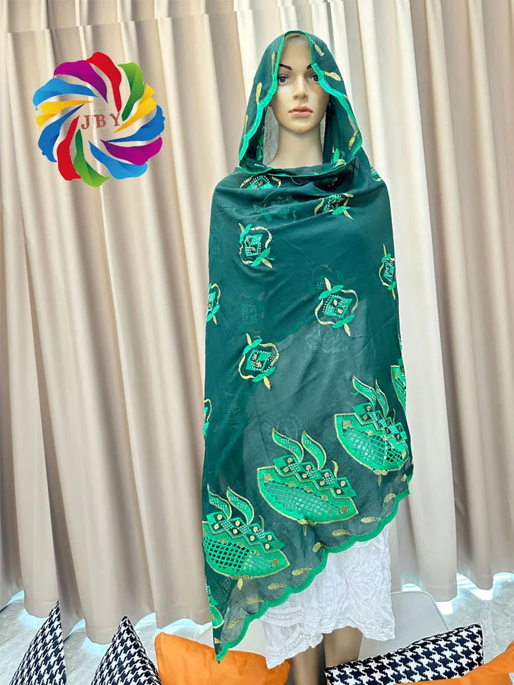 Free Shipping New Dubai Scarf For Muslim Women African Cotton Hijab Islam Hijab Pashmina Turban Headscarf Embroidery Shawls SALE