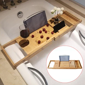 Wooden Bath Caddy Tray 1