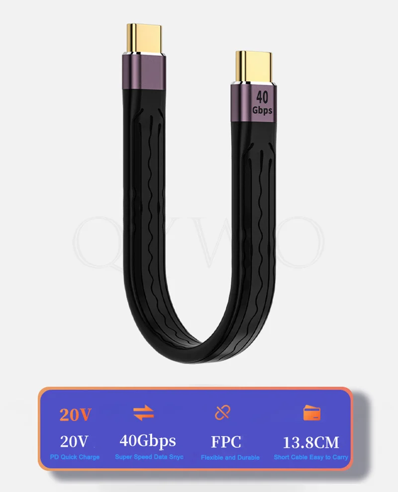 Ultra-Short USB-C Cable: Perfect for Mobile Phone and USB DAC+Headphone Amplifier Connections
