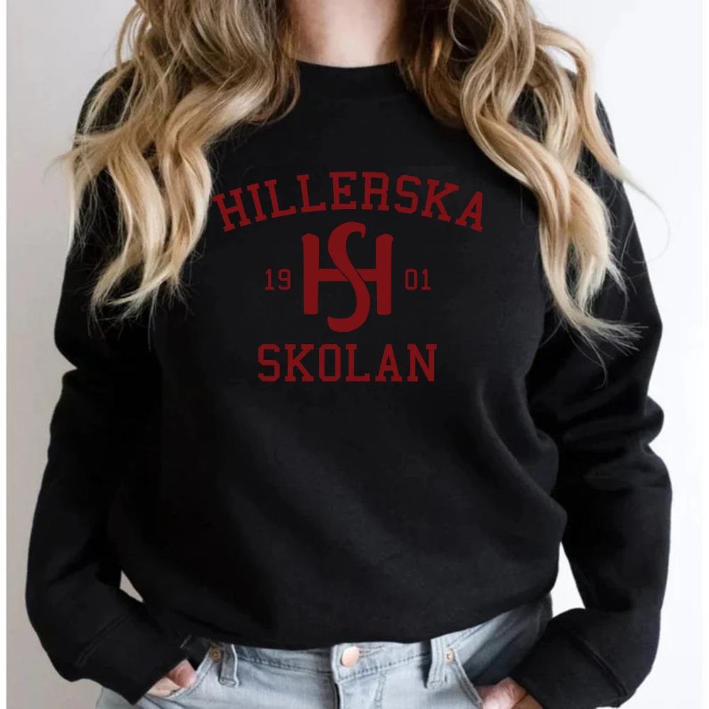 Young Royals Hillerska Skolan Sweatshirt Hillerska Skolan Hoodie Women Long Sleeve Sweatshirts Graphic Hoodies Streetwear Tops