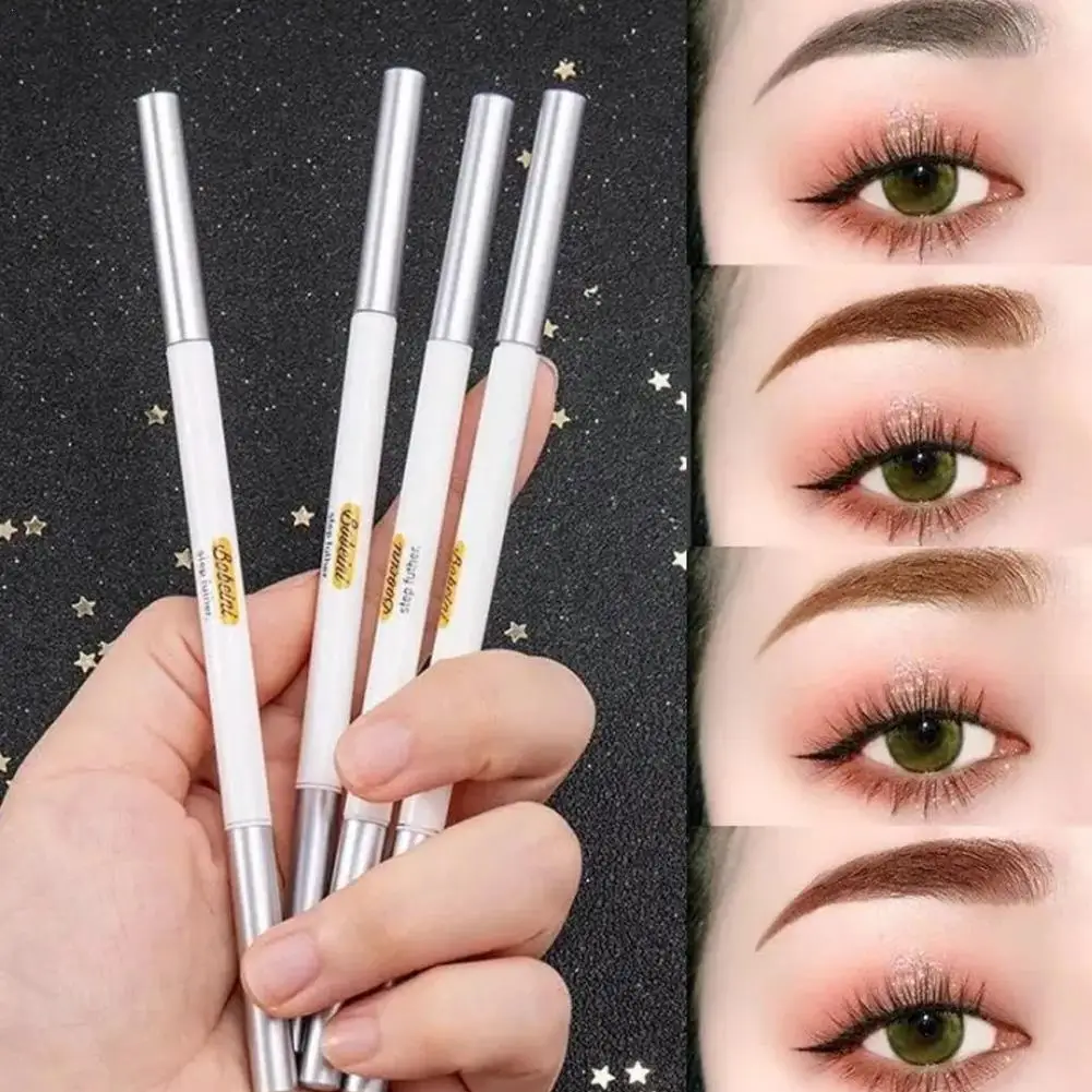 

1pcs Eyebrow Pencil Waterproof Long Lasting Natural Tools Automatic Double Rotary Cosmetics Pen Headed Dyeing Eyeliner Eyeb H4X2