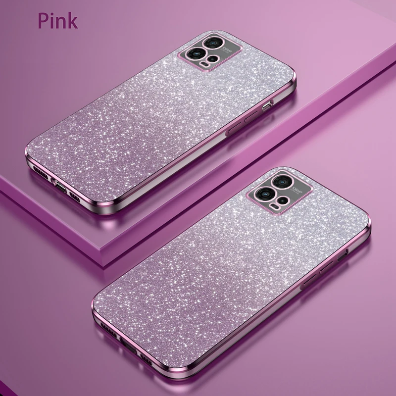 Luxury Electroplated Glitter Clear Soft TPU Phone Case - Protective Back Cover