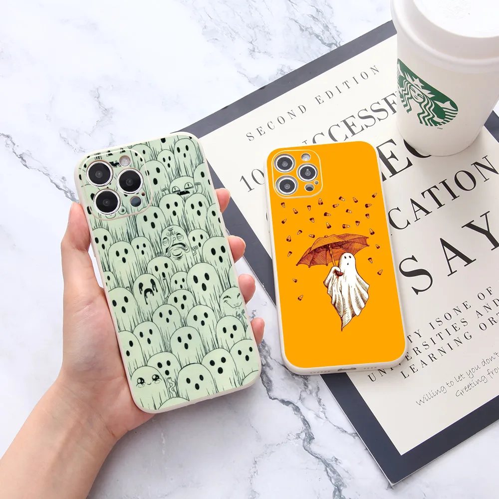 Custodia Modello Fantasma Per Iphone 12 Pro Custodia Bianca Per Iphone 12 13 14 Pro Max 7 8 Plus Xs Xr X 13 12 Mini 14 Plus Cover Fundas