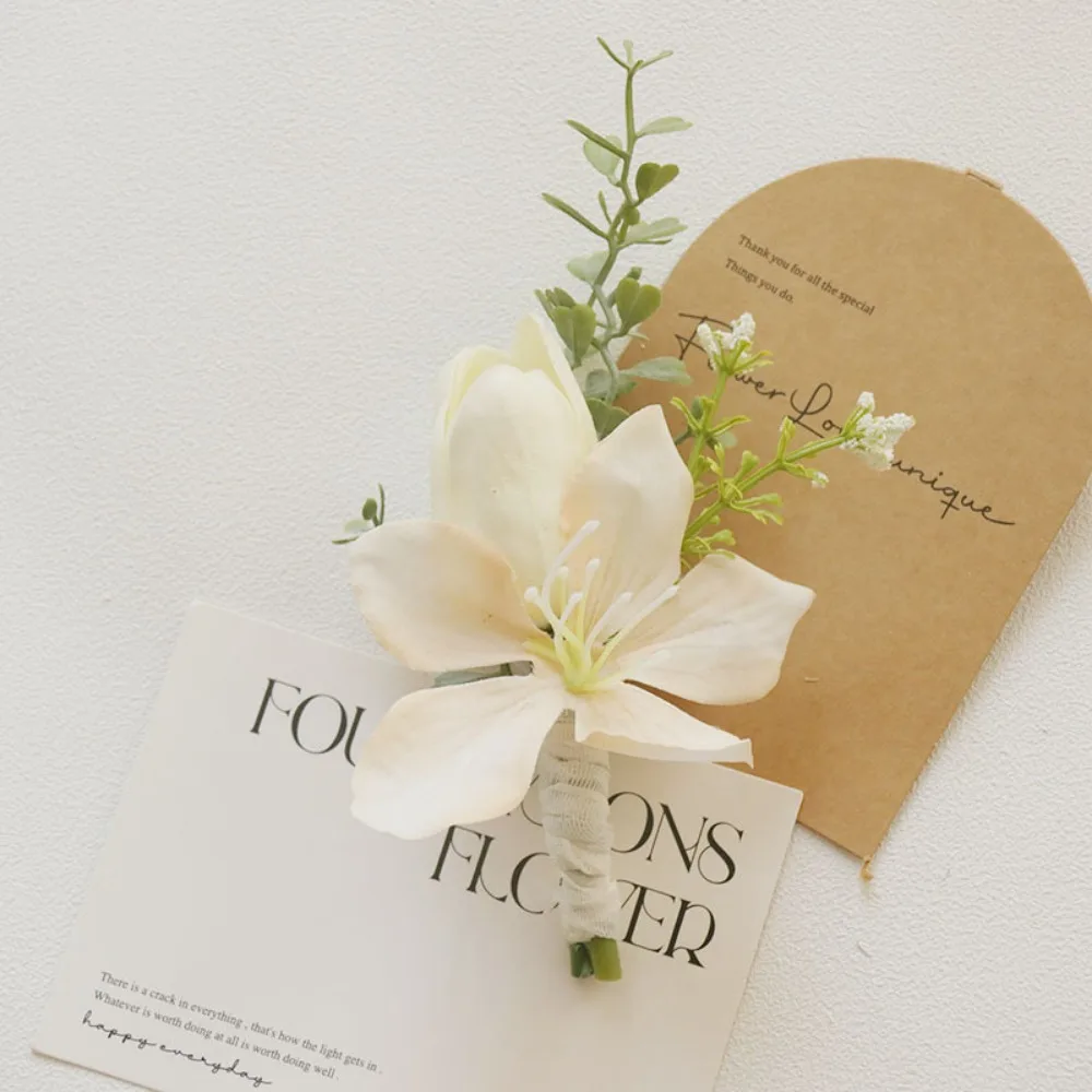 Boutonnieres Calla Lily da uomo Boutonnieres da sposo fatti a mano per testimoni dello sposo Corpetti per cerimonia di matrimonio anniversario  320