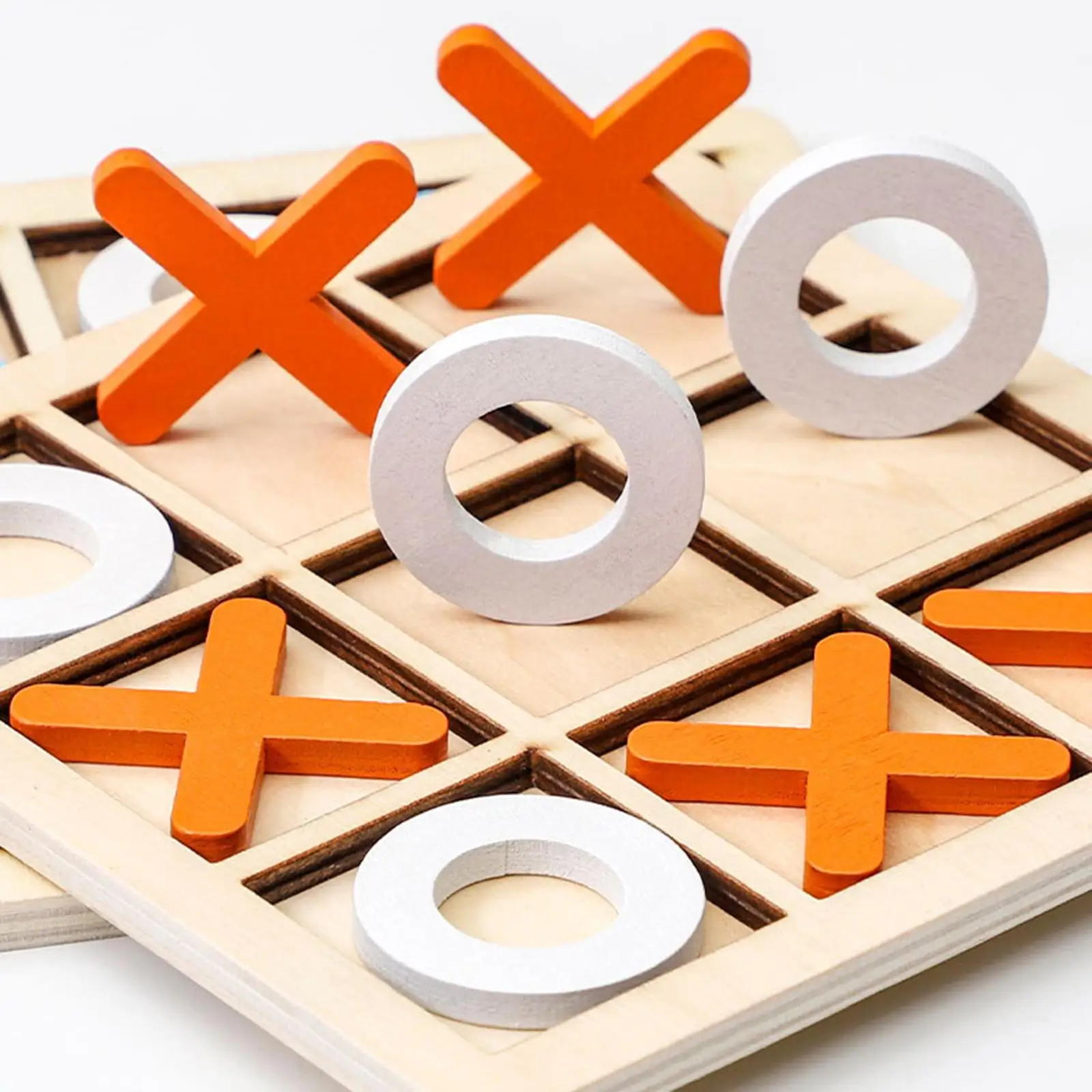 Tic TAC Toe Board Game Family Game Decorative Pieces Noughts and Crosses