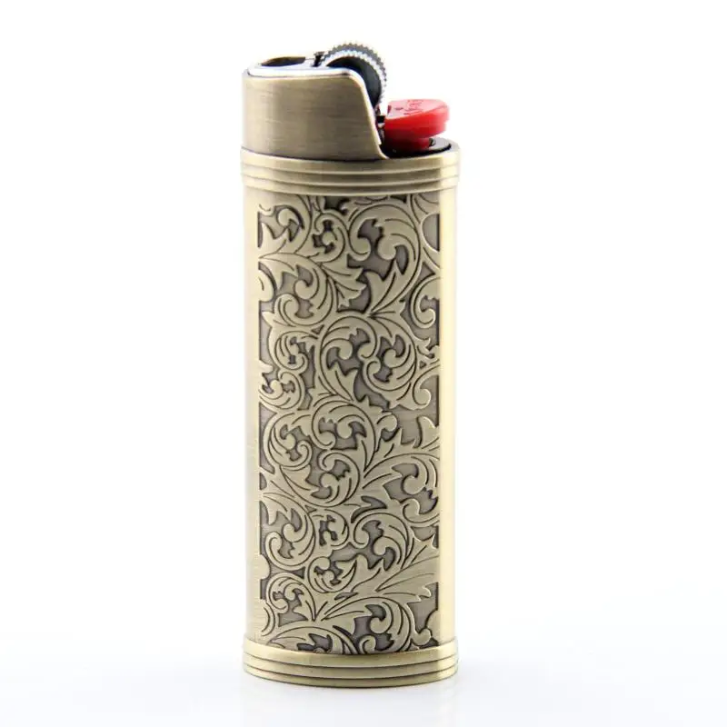 Dolphin Alloy Metal Disposable Lighter Case Cover For For Bic
