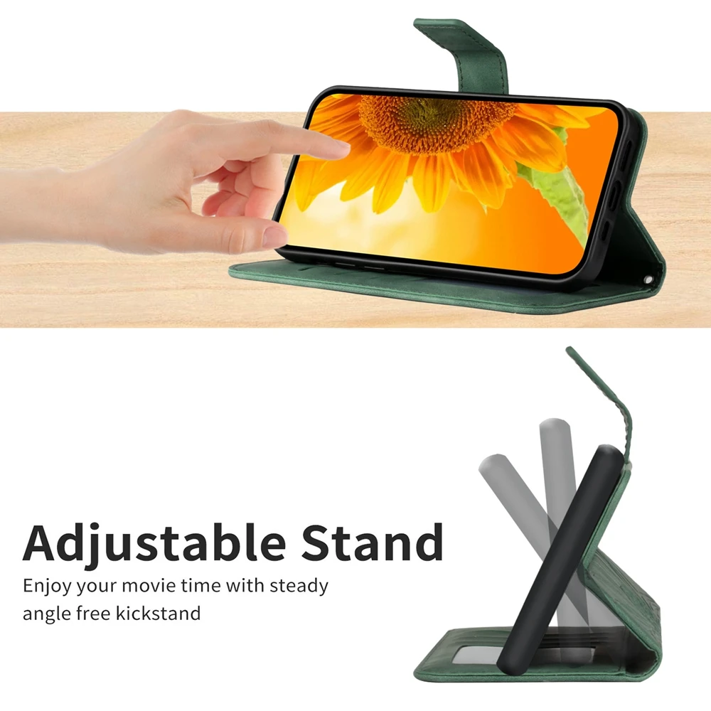 3D Sunflower Leather Wallet Phone Book Case