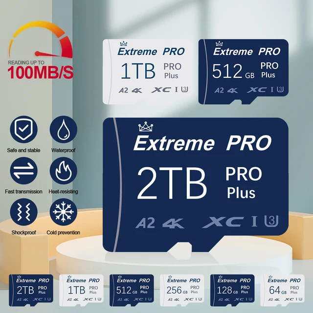 Cartão Micro TF Flash de 2TB de Alta Velocidade para Nintendo Switch