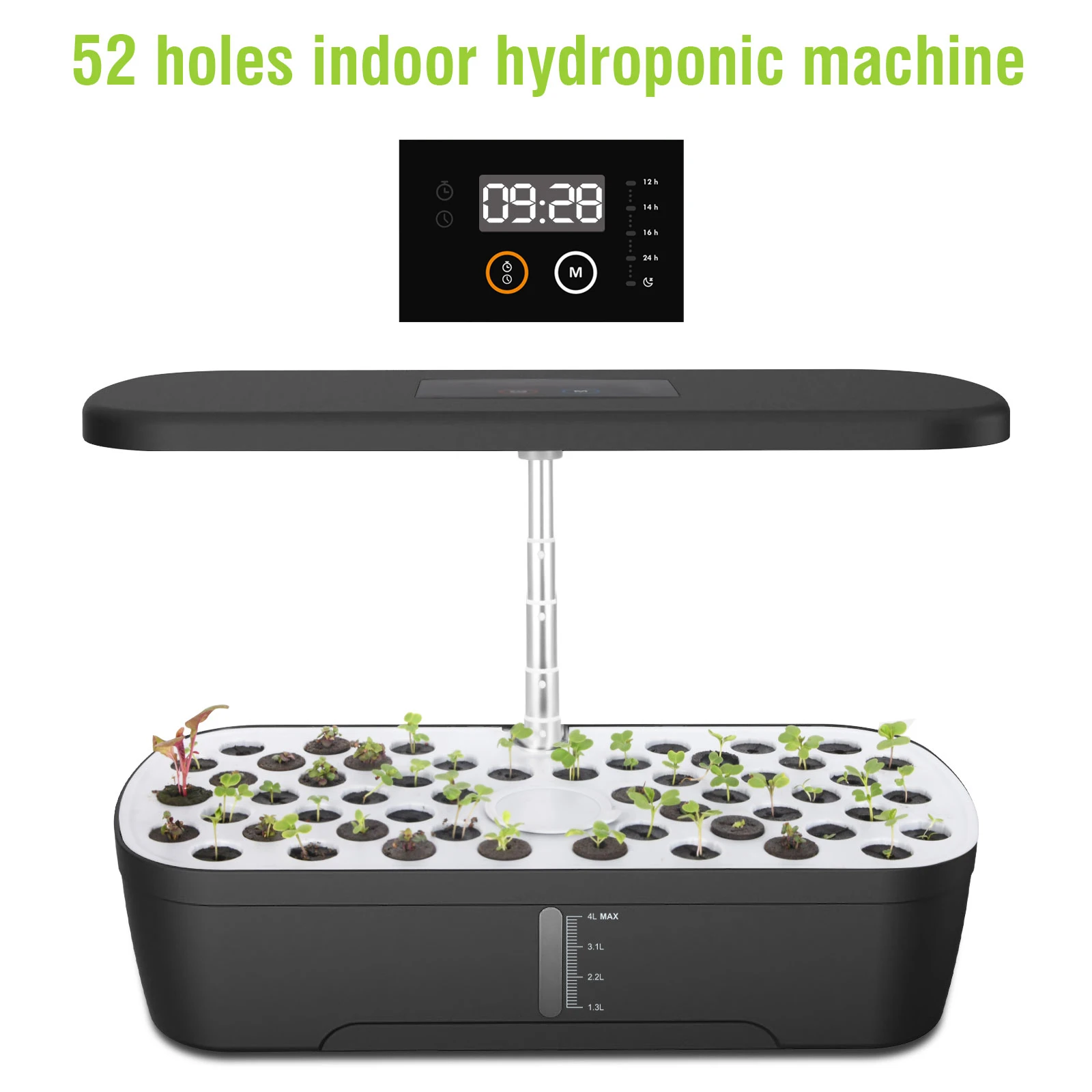 Hydroponic Growing System Indoor Garden Kit with Full Spectrum LED Grow Light 52