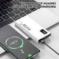 66W Super Fast Charging Portable Power Bank 20000mAh Dual USB PD20W External Battery Charger Powerbank for iPhone Xiaomi Huawei 2