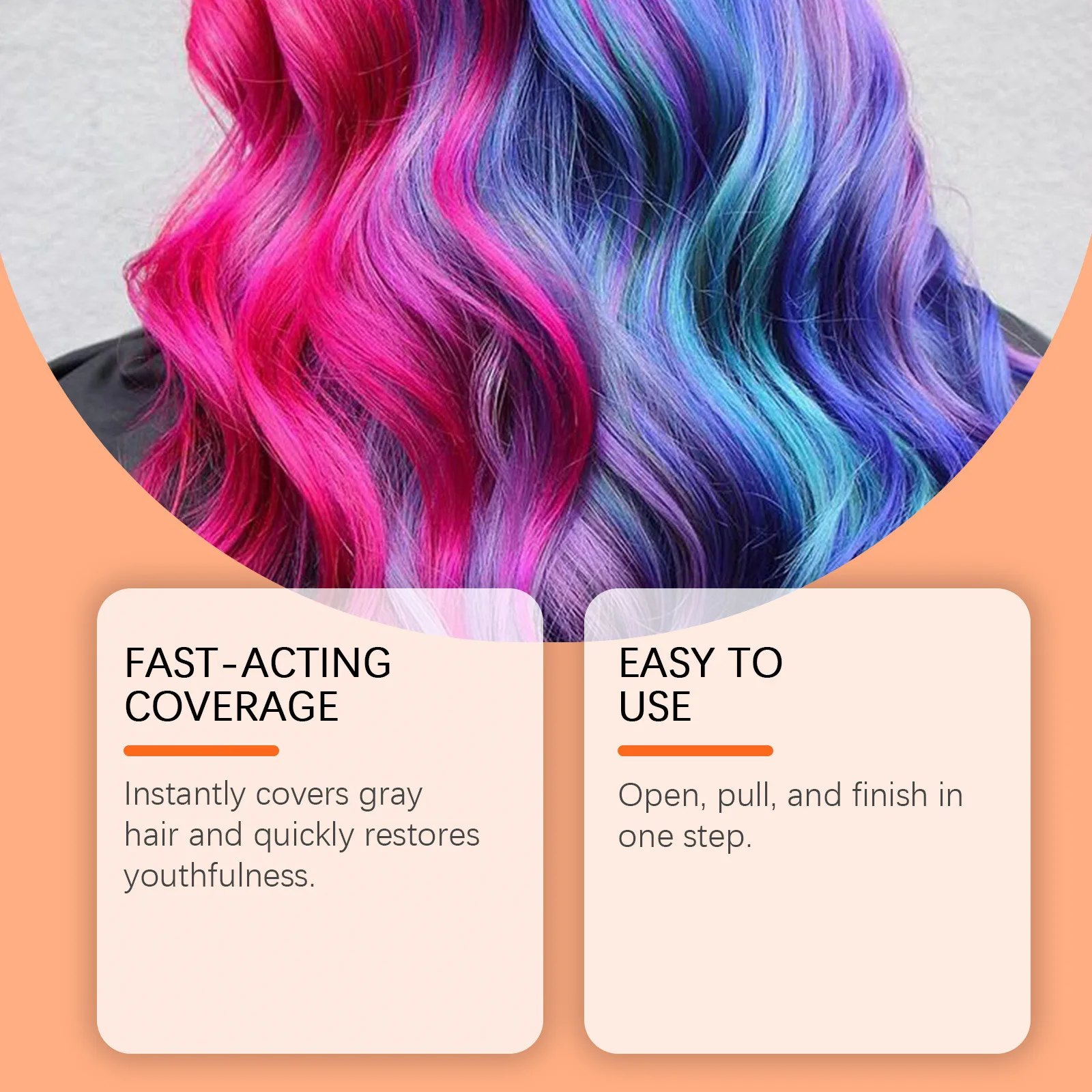 Hair Coloring Powder Compact - Effortless Shade Change, One-Swipe Application, Natural Gray Coverage, Party-Ready & Portable