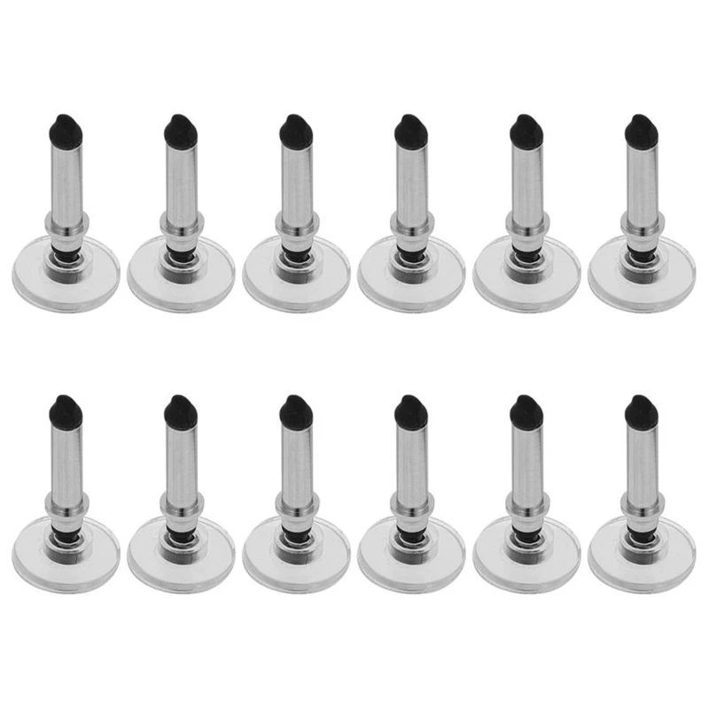 12pc 스타일러스 펜 교체 디스크 펜촉 터치 펜 팁 연필 용 범용 용량 성 플러그 전화 태블릿 스타일러스 교체