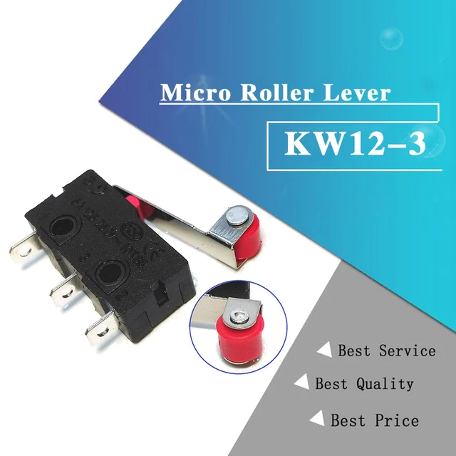 Micro Roller Lever Arm Normally Open Close Limit Switch KW12-3