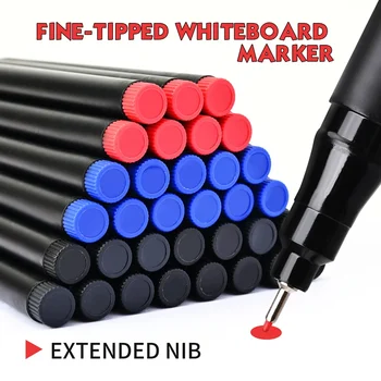 4/8pcs Erasable Whiteboard Pen 0.5mm Fine Point Black/Blue/Red Blackboard Marker School Office Art Writing Stationery Teacher