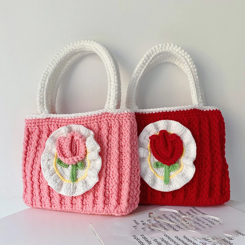 Kids Floral Pattern Purse Toddler Girls Handmade Crochet Bag Little Girls  Cute Beach Bag Crossbody Purse - AliExpress