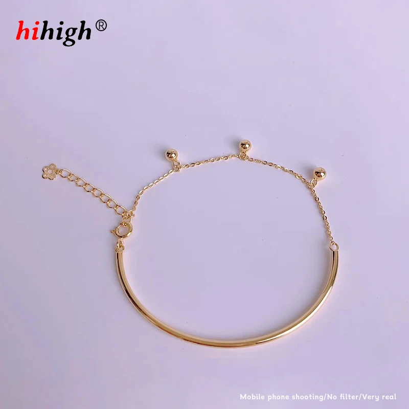 

Korea S925 Sterling Silver Plated with 14K Gold Creative Bracelet Design